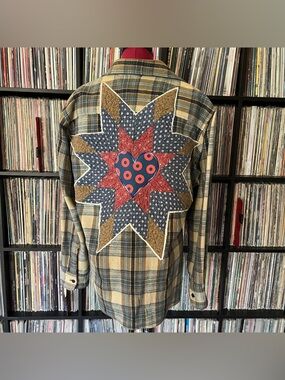 PHISH fishman donuts patchwork flannel vintage shakedown upcycled 💙⭕️💙 YEMSG